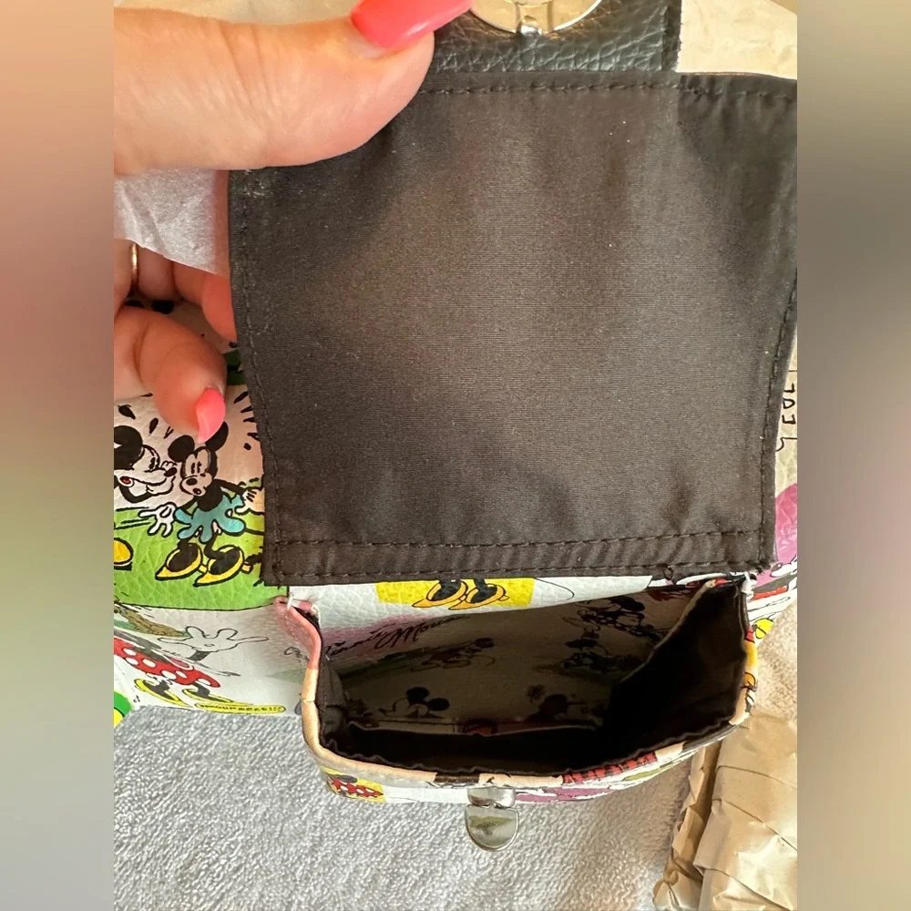 Disney Parks Retro Mickey Mouse Minnie Mouse Animated Comic Strip Bag  Purse NWT